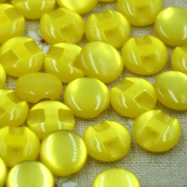 12mm / 1.2cm Buttons - 12 colours - Baby Knitting Clothing Knit Button Flatback - Yellow