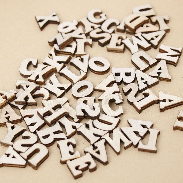 Wooden Letters Mixed Pack Craft Wedding Card Making Alphabet Craft 100/200