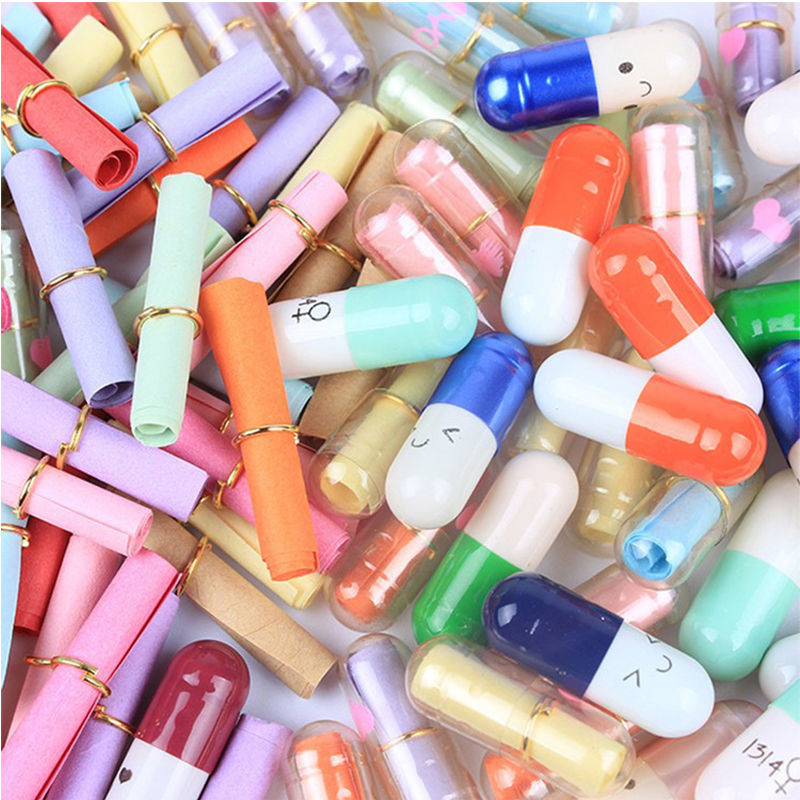 Adorable Secret Message Pill Capsule Kawaii Cute Love Message Notes Valentine