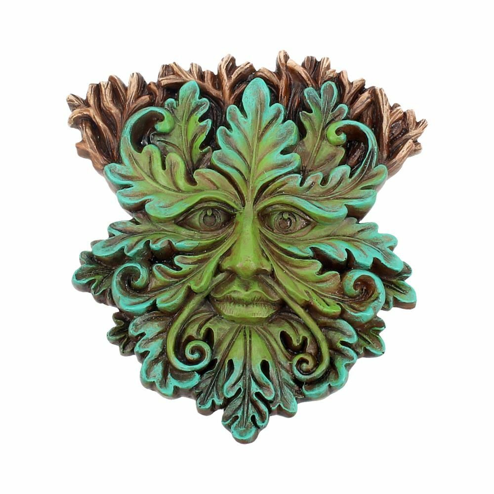 Green Man Wall Plaques Wall Art Garden Decor Tree Spirit Man Of The Forest Pagan - Oak King 15cm