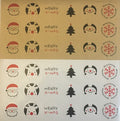 Christmas Sticker Labels 6 Design Santa Reindeer Elf Gift Craft Stickers