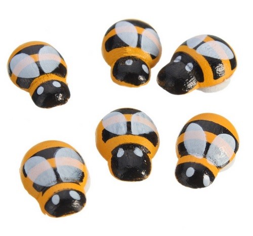 Self Adhesive Stick On Wooden Bee Bumblebee Stick On Decal Craft Decoration