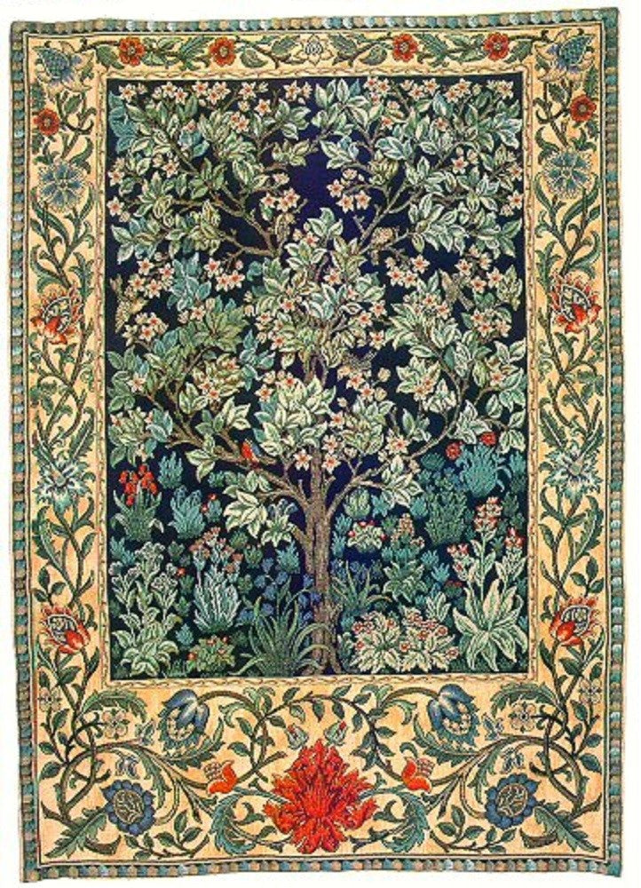 The Tree of Life Tapestry by William Morris 19" x 25"