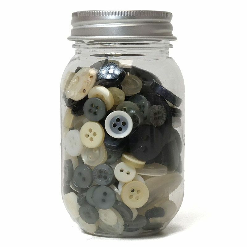 Jar of Buttons Assortment Button Button It! Craft Scrapbook Cardmaking Hunkydory