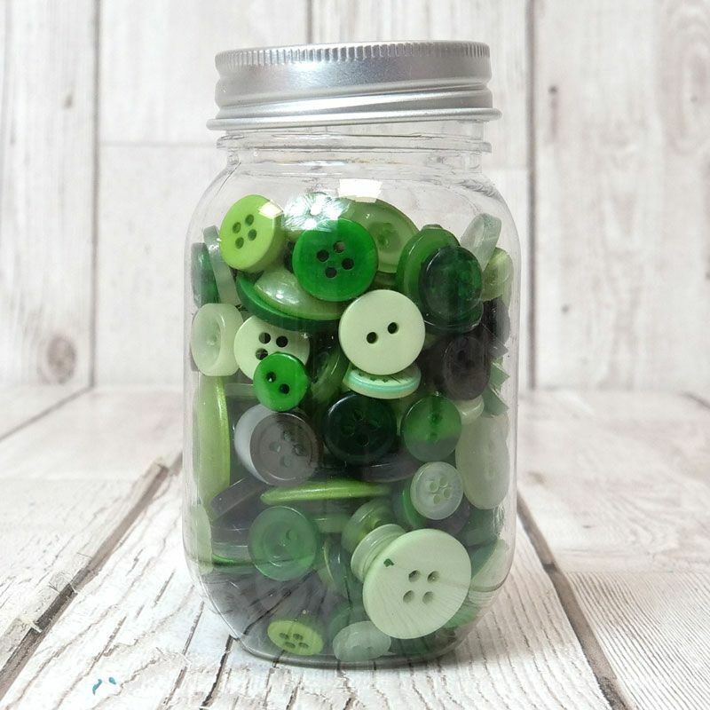 Jar of Buttons Assortment Button Button It! Craft Scrapbook Cardmaking Hunkydory