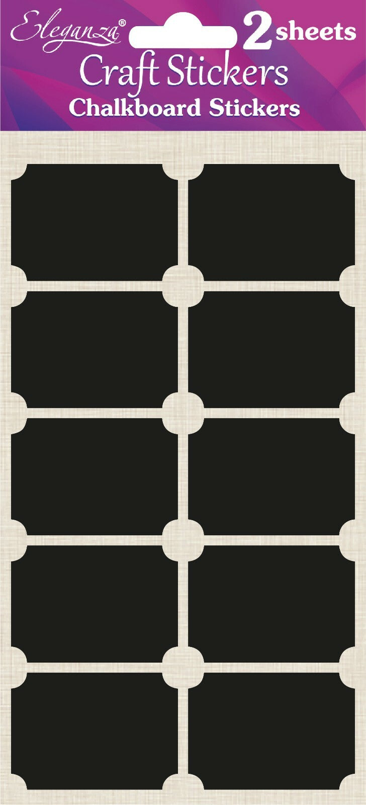 Self Adhesive Chalkboard Stickers Blackboard Labels Heart Rectangle Oval - Rectangle 35mm x 50mm - 20pcs