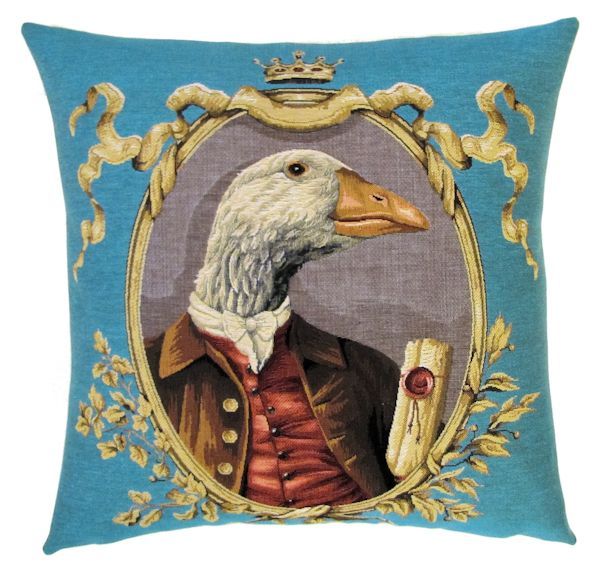 ARISTOCRAT GOOSE SHEEP BELGIAN TAPESTRY CUSHION COVERS 18" x 18" - Aristogoose