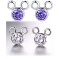 Crystal Mouse Ears Stud Earrings 8x8mm & Gift Bag #3