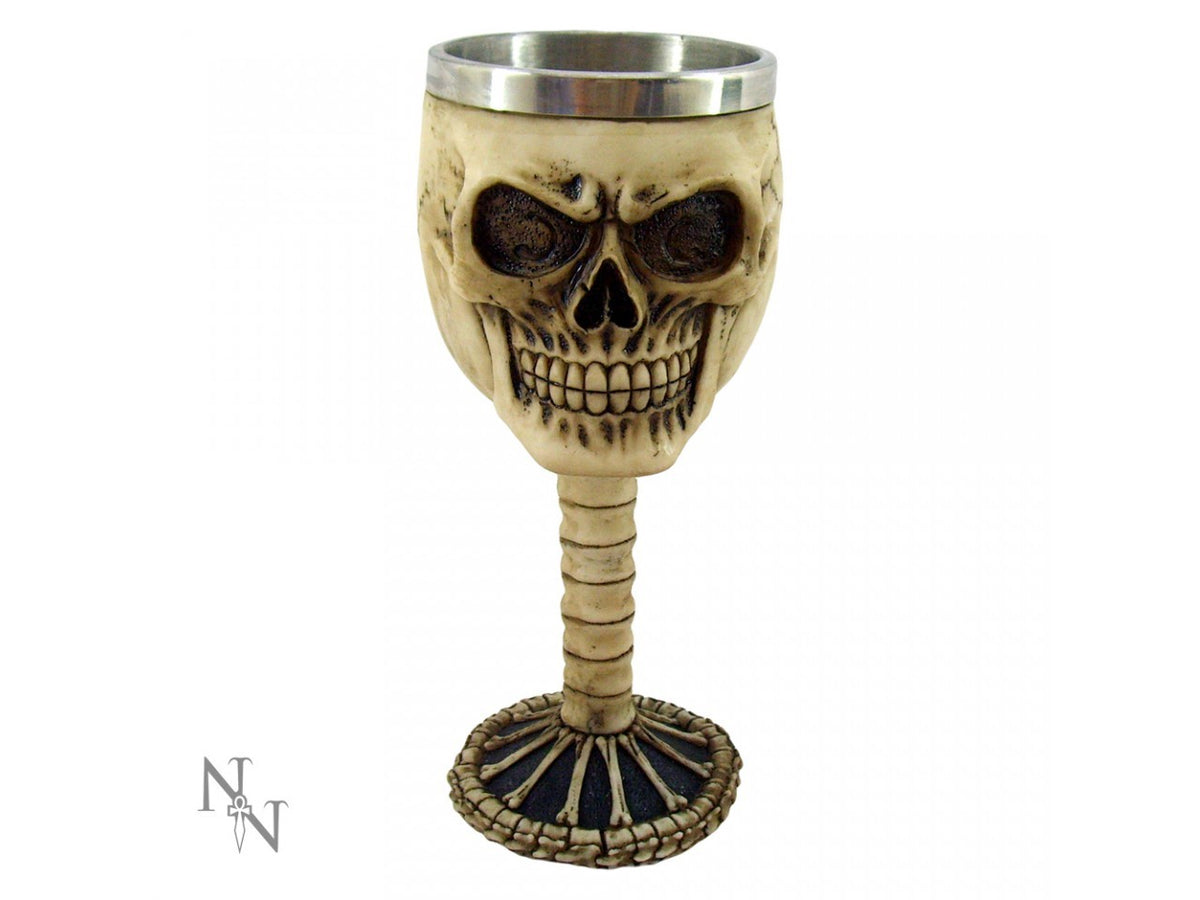 Skull Skeleton Chalice Goblet Wine Glass Gothic Gift 18.5cm - Nemesis Now