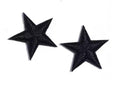 2 Black Star Patches Iron On Sew On Stars Patch Embroidered Applique Badges