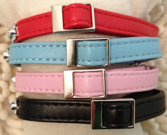 UK Standard Safety Cat Collar Crystal Diamante Rhinestone Safety Elastic & Bell